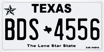 TX license plate BDS4556