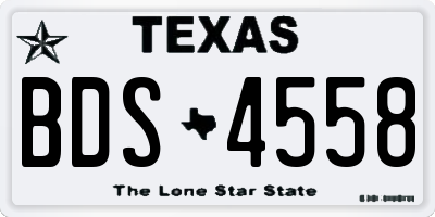 TX license plate BDS4558