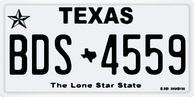 TX license plate BDS4559
