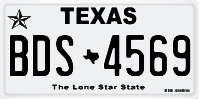 TX license plate BDS4569