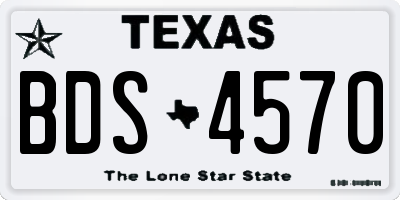 TX license plate BDS4570