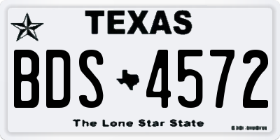 TX license plate BDS4572