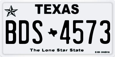 TX license plate BDS4573