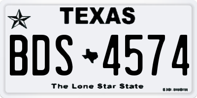 TX license plate BDS4574