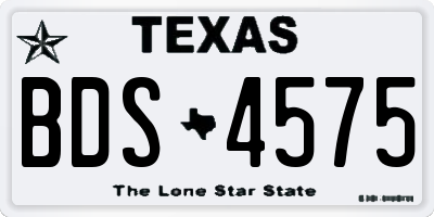 TX license plate BDS4575