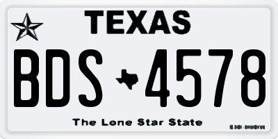 TX license plate BDS4578