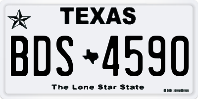 TX license plate BDS4590