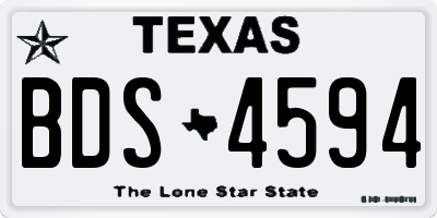 TX license plate BDS4594