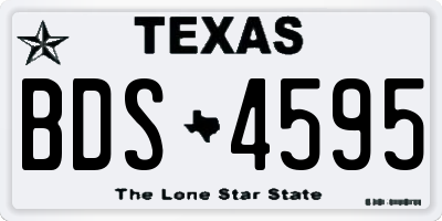 TX license plate BDS4595