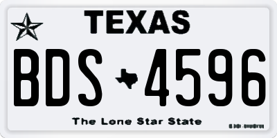 TX license plate BDS4596