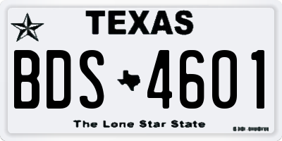TX license plate BDS4601