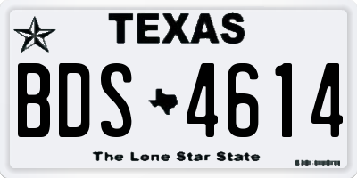 TX license plate BDS4614