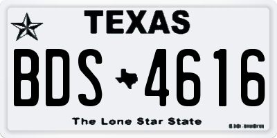 TX license plate BDS4616