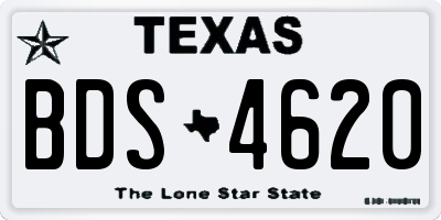 TX license plate BDS4620