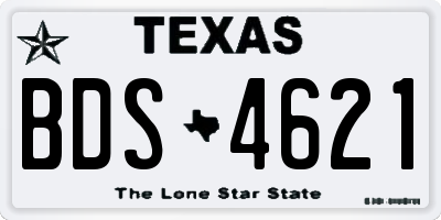 TX license plate BDS4621