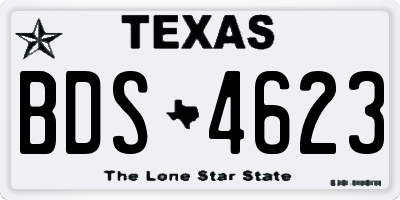 TX license plate BDS4623