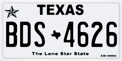 TX license plate BDS4626