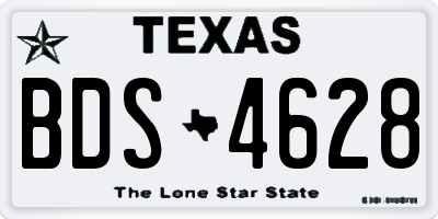 TX license plate BDS4628