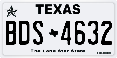 TX license plate BDS4632