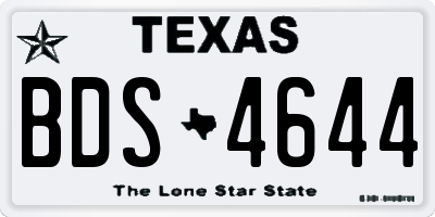 TX license plate BDS4644