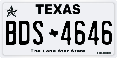 TX license plate BDS4646