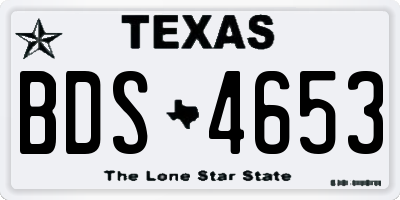 TX license plate BDS4653