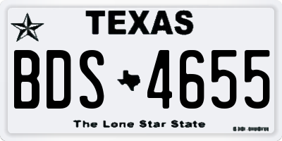 TX license plate BDS4655