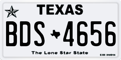 TX license plate BDS4656