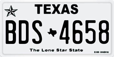 TX license plate BDS4658