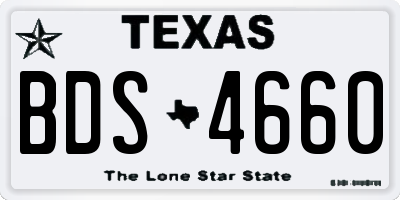 TX license plate BDS4660