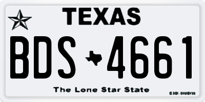 TX license plate BDS4661
