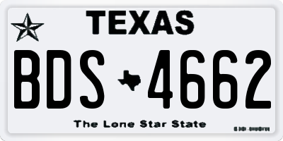 TX license plate BDS4662