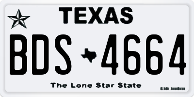 TX license plate BDS4664