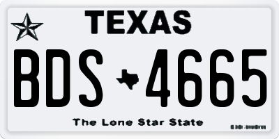 TX license plate BDS4665
