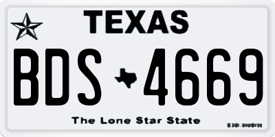 TX license plate BDS4669