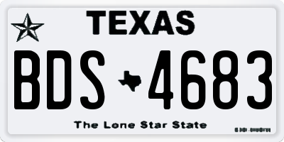 TX license plate BDS4683