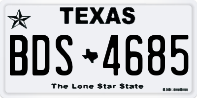 TX license plate BDS4685