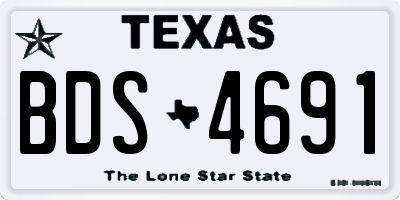TX license plate BDS4691