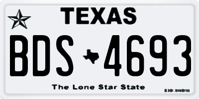 TX license plate BDS4693