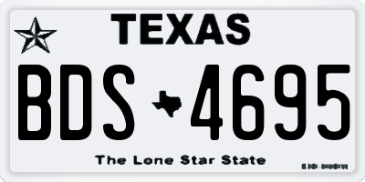 TX license plate BDS4695