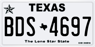 TX license plate BDS4697