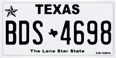 TX license plate BDS4698
