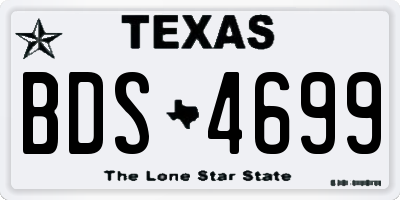 TX license plate BDS4699