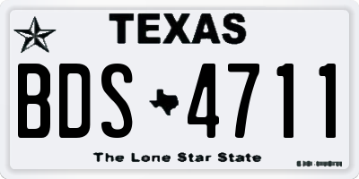 TX license plate BDS4711