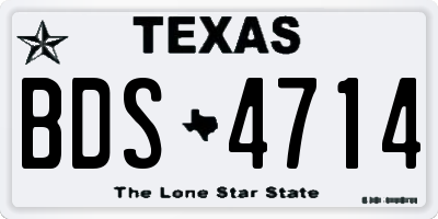 TX license plate BDS4714