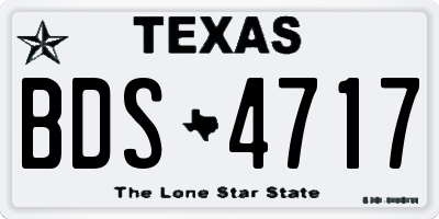 TX license plate BDS4717