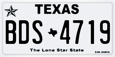 TX license plate BDS4719