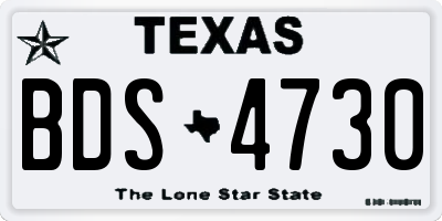TX license plate BDS4730