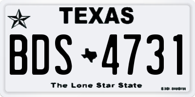 TX license plate BDS4731