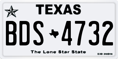 TX license plate BDS4732